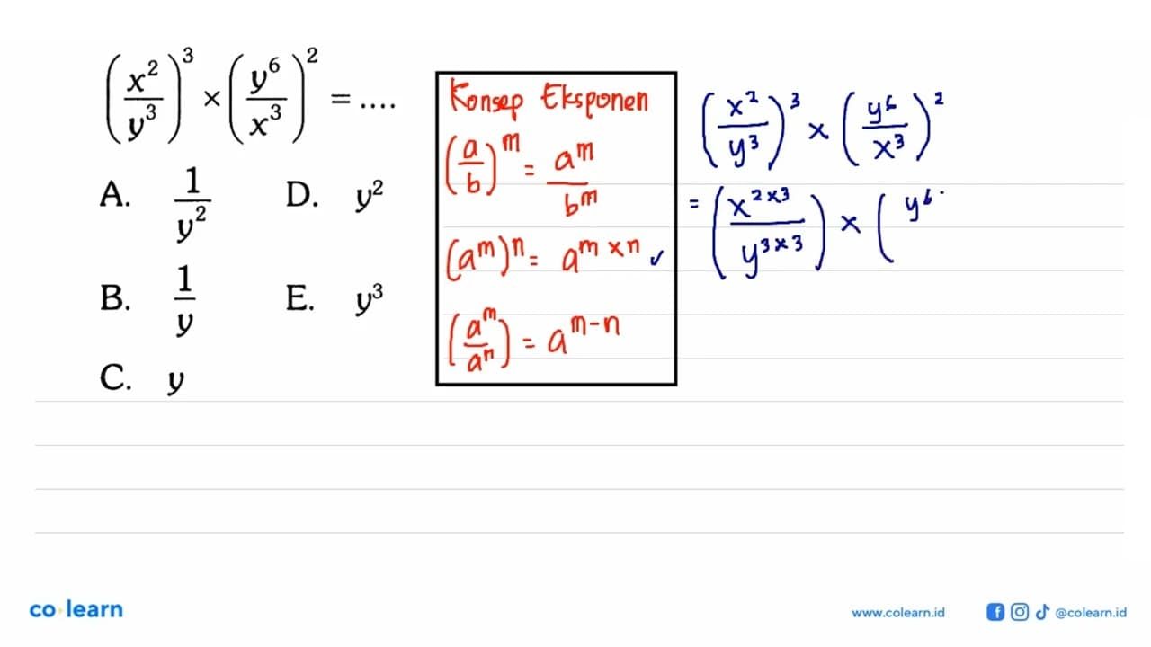 (x^2/y^3)^3x(y^6/x^3)^2= ...