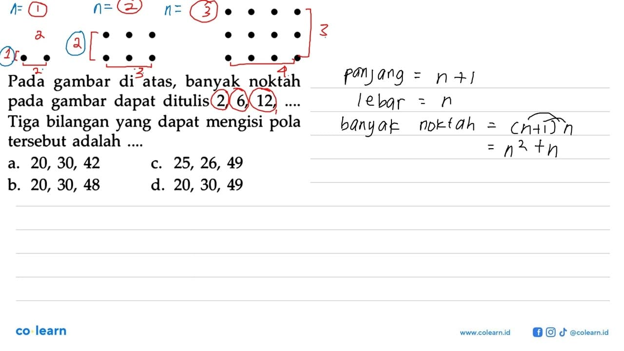 Pada gambar di atas, banyak noktah pada gambar dapat