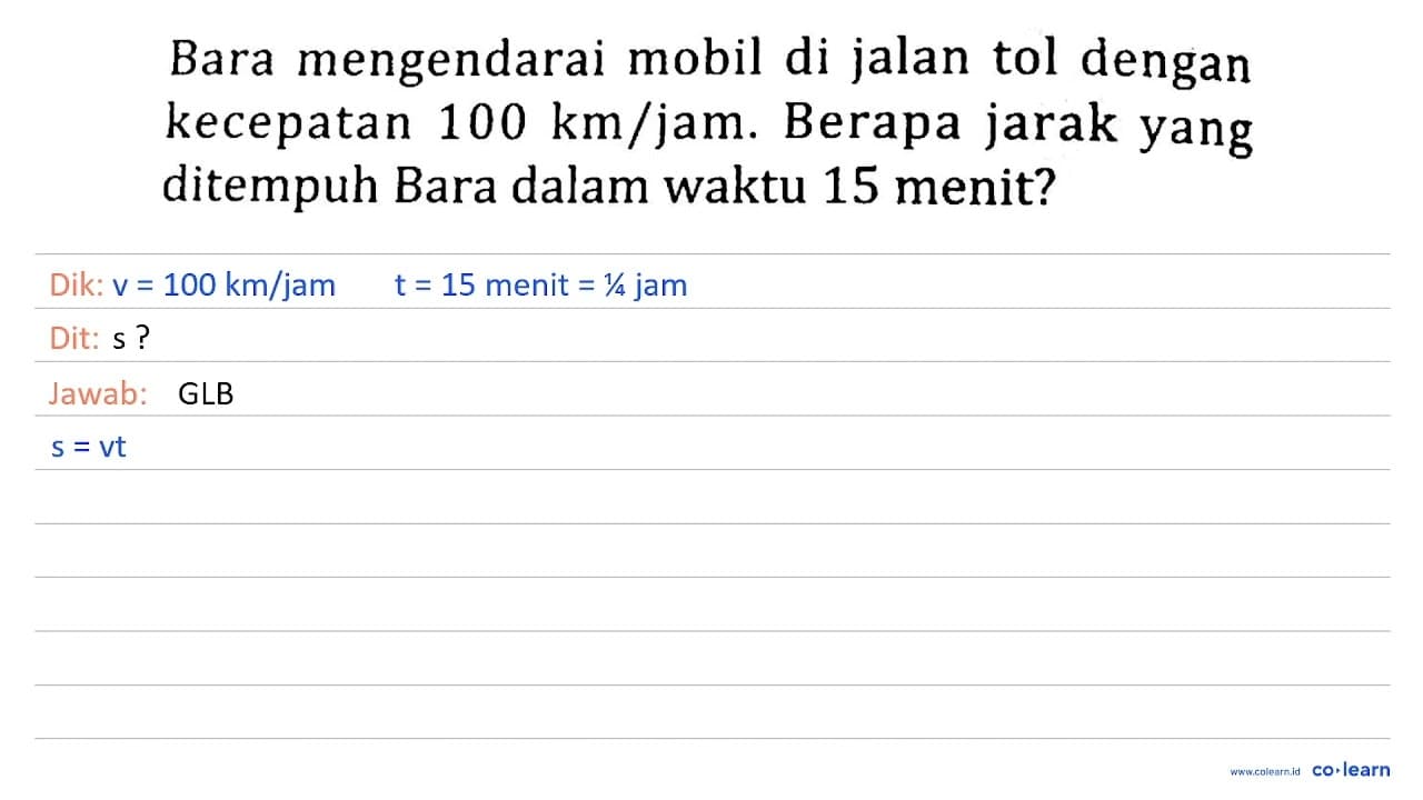 Bara mengendarai mobil di jalan tol dengan kecepatan 100