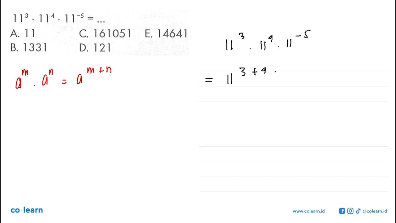 11^3.11^4.11^-5=...