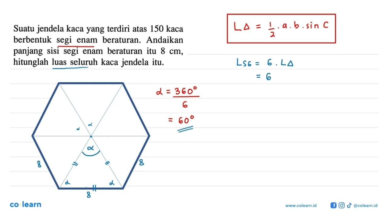 Suatu jendela kaca yang terdiri atas 150 kaca berbentuk