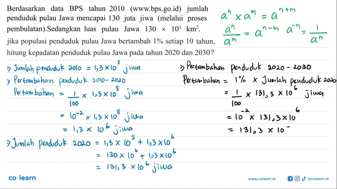 Berdasarkan data BPS tahun 2010 (www.bps.go.id) jumlah