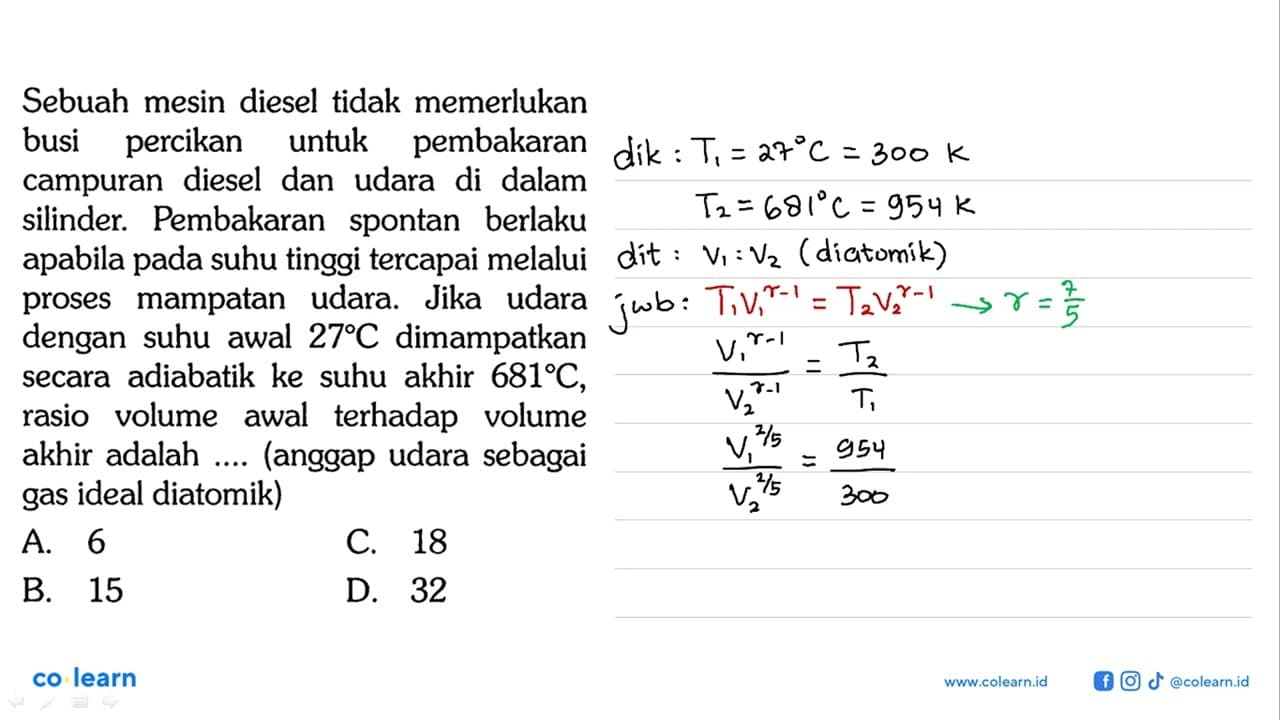 Sebuah mesin diesel tidak memerlukan busi percikan untuk