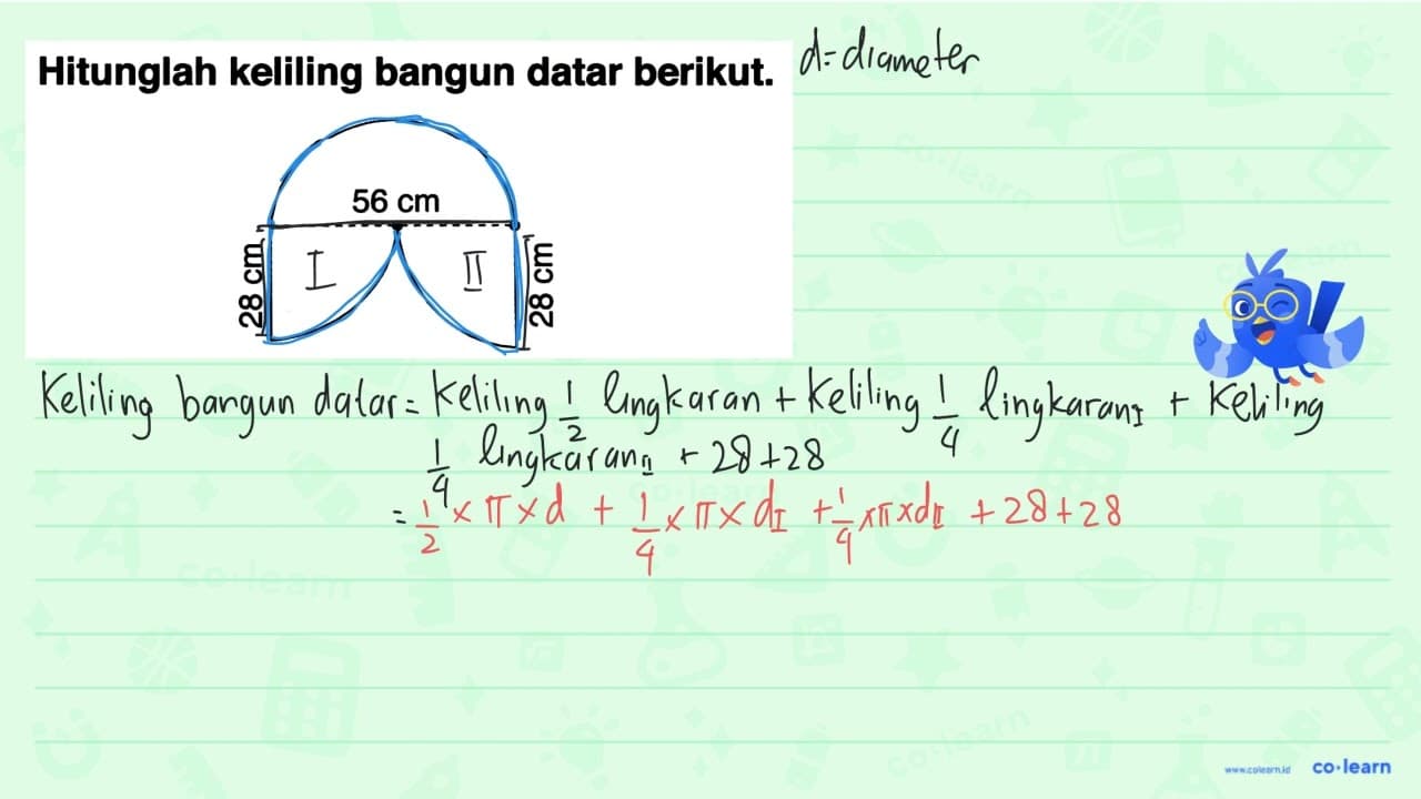 Hitunglah keliling bangun datar berikut.