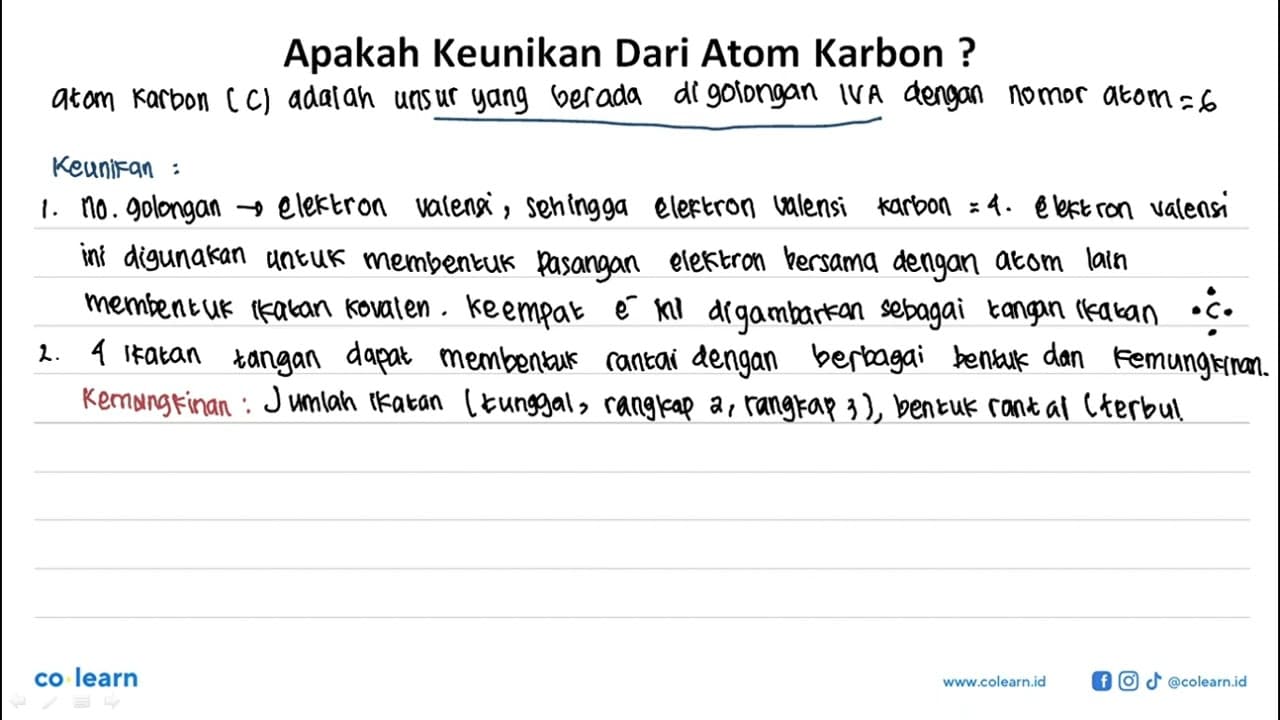 Apakah keunikan dari atom karbon?