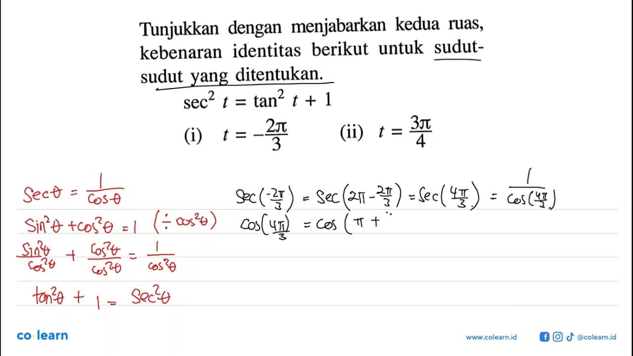 Tunjukkan dengan menjabarkan kedua ruas, kebenaran