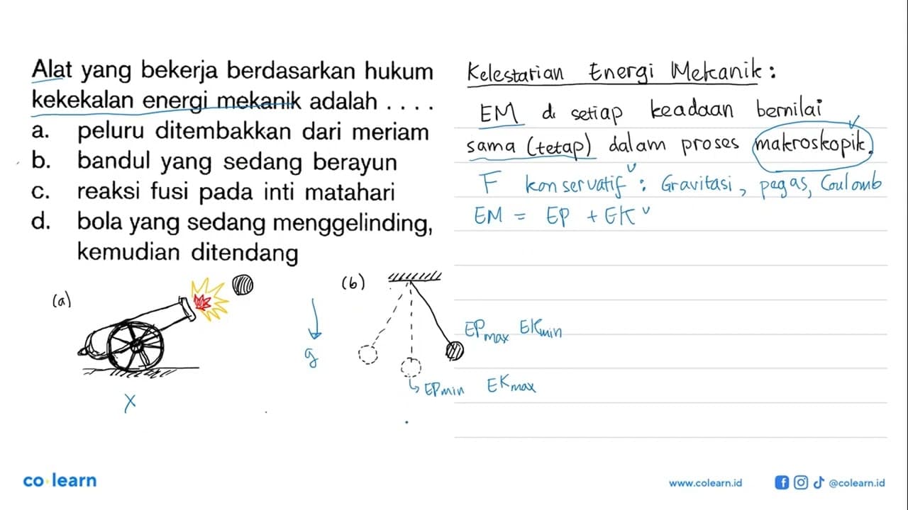 Alat yang bekerja berdasarkan hukum kekekalan energi