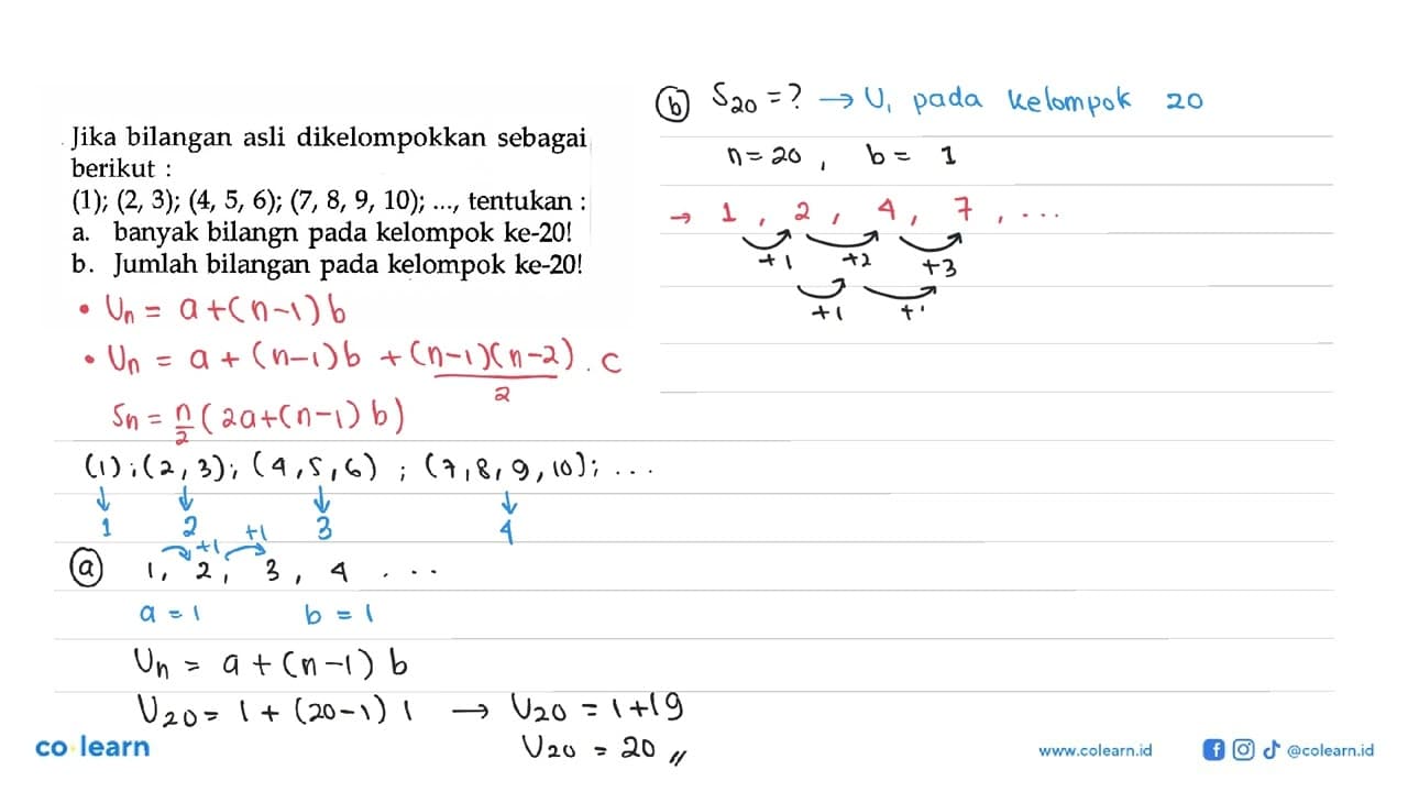 Jika bilangan asli dikelompokkan sebagai