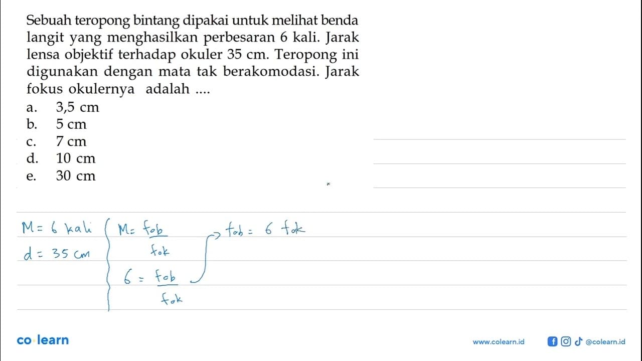 Sebuah teropong bintang dipakai untuk melihat benda langit