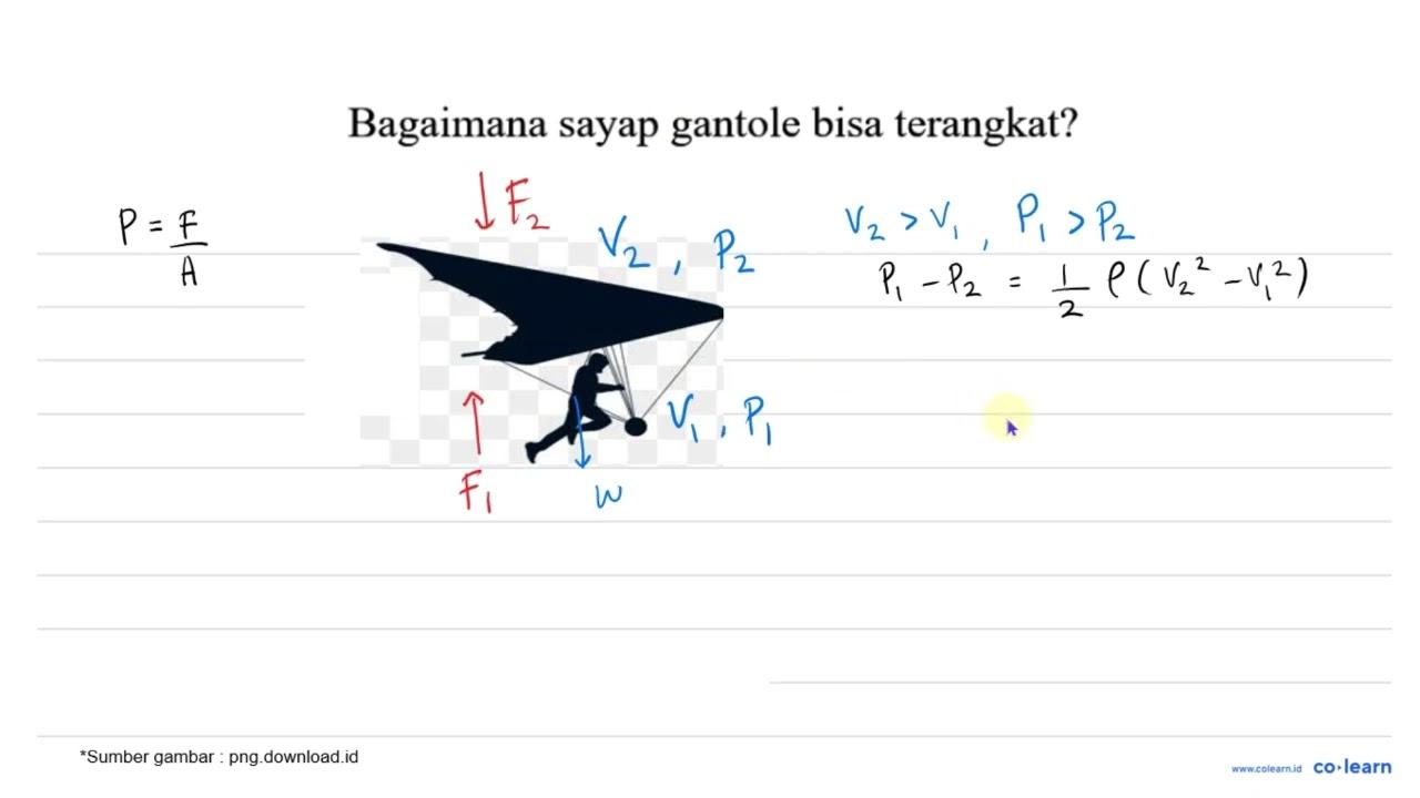 Bagaimana sayap gantole bisa terangkat?