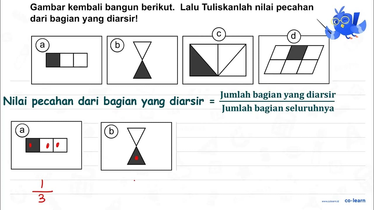 Gambar kembali bangun berikut. Lalu Tuliskanlah nilai