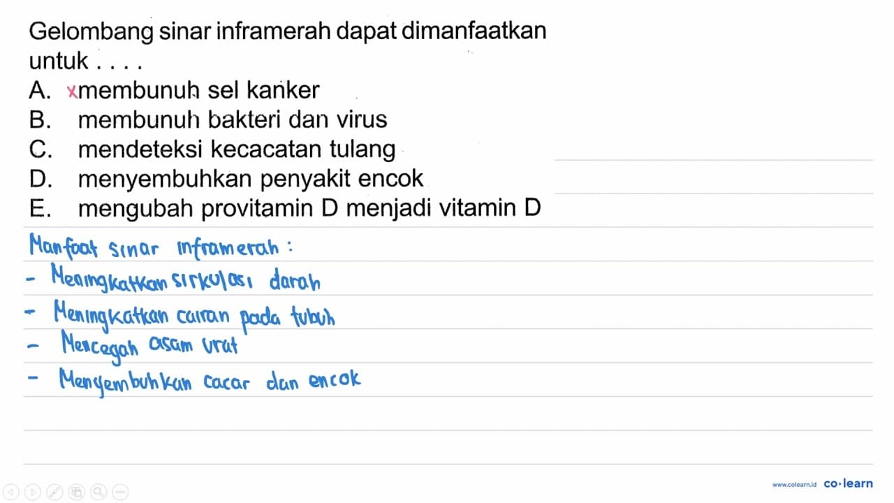 Gelombang sinar inframerah dapat dimanfaatkan untuk ... A.