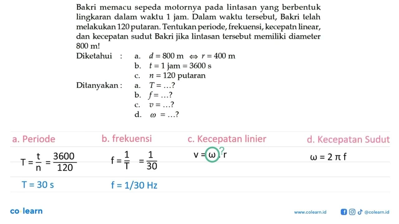 Bakri memacu sepeda motornya pada lintasan yang berbentuk