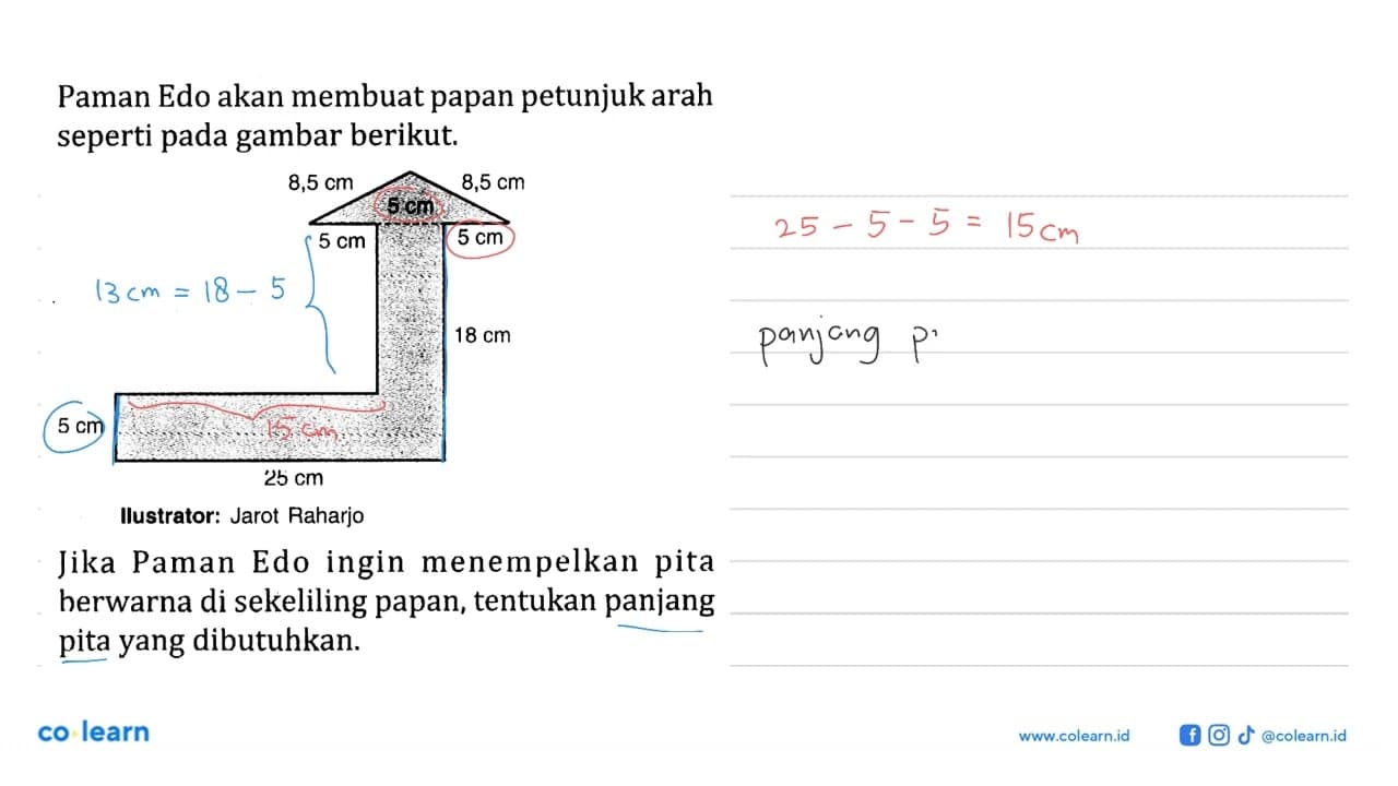 Paman Edo akan membuat papan petunjuk arah seperti pada