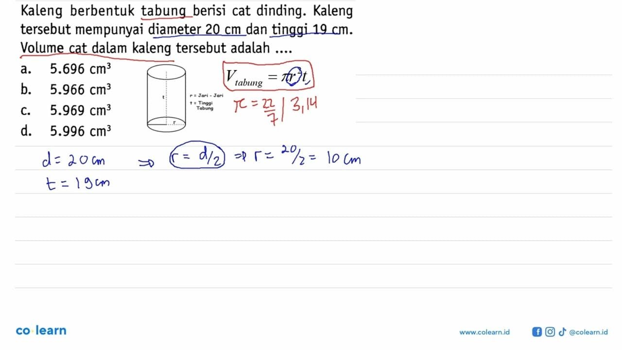 Kaleng berbentuk tabung berisi cat dinding. Kaleng tersebut