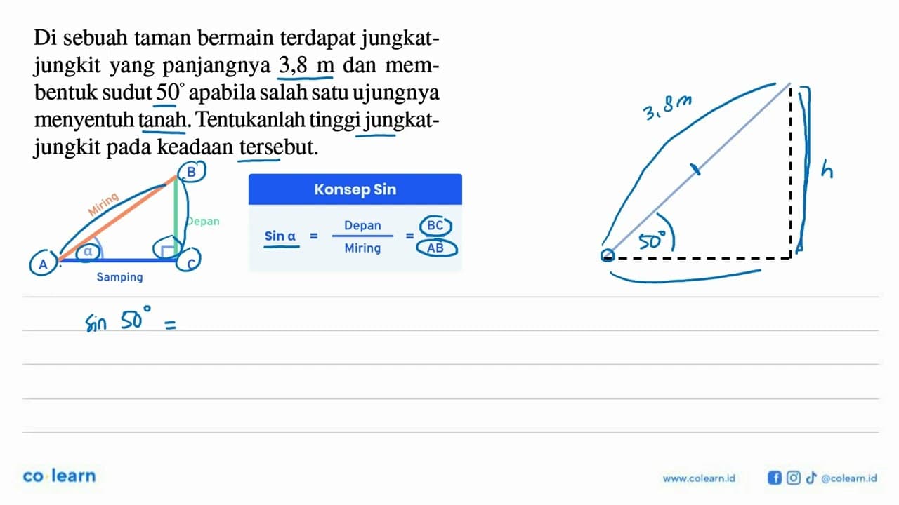 Di sebuah taman bermain terdapat jungkatjungkit yang