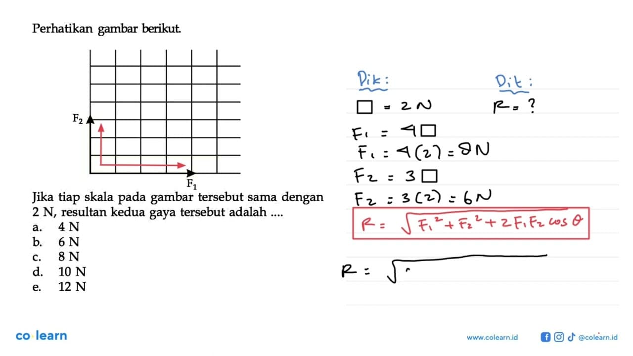 Perhatikan gambar berikut. Jika tiap skala pada gambar