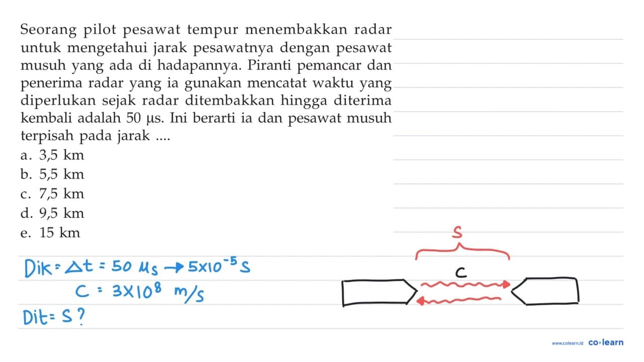 Seorang pilot pesawat tempur menembakkan radar untuk