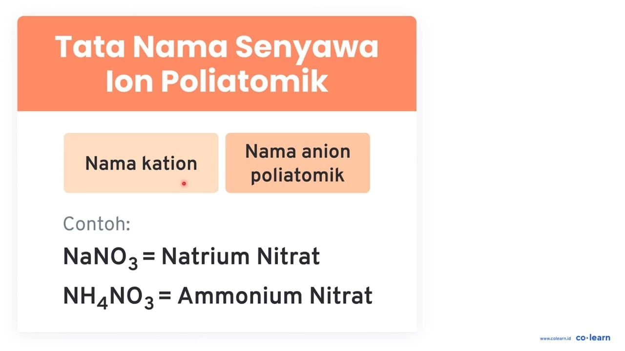 Berdasarkan aturan tata nama basa, nama yang tepat untuk