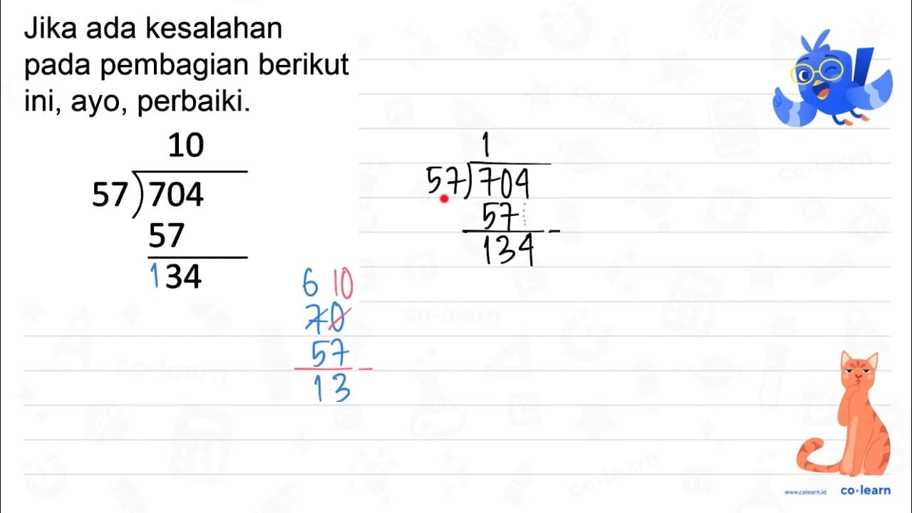 Jika ada kesalahan pada pembagian berikut ini, ayo,