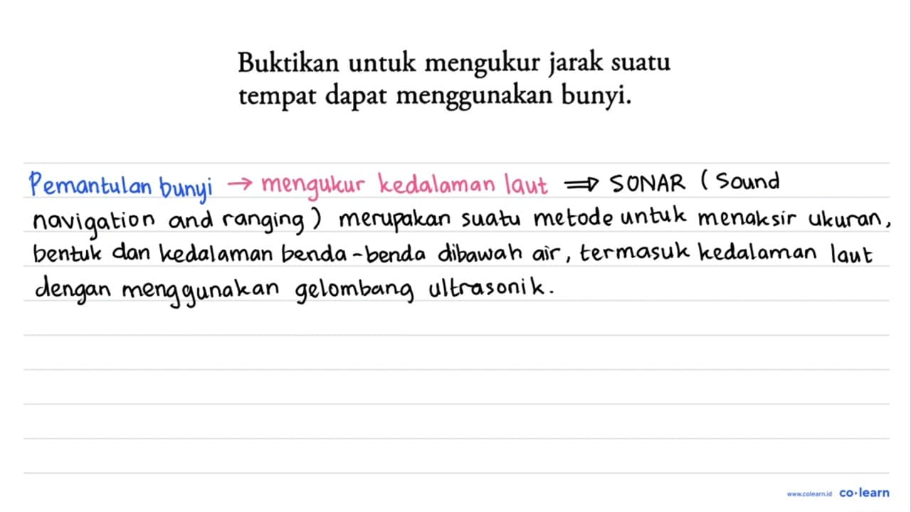 Buktikan untuk mengukur jarak suatu tempat dapat