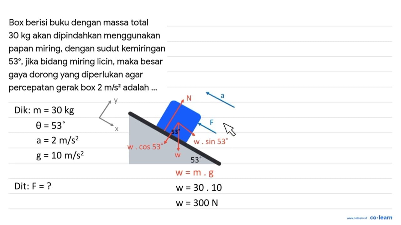 Box berisi buku dengan massa total 30 kg akan dipindahkan