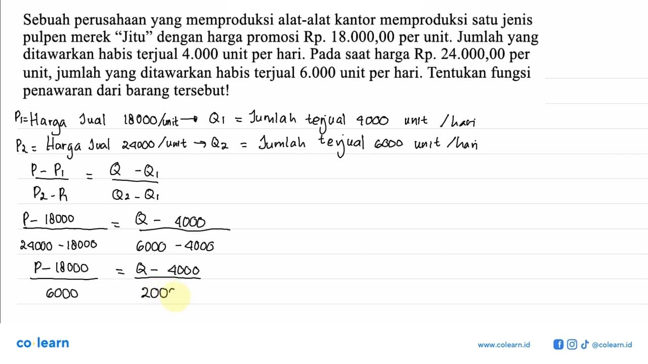 Sebuah perusahaan yang memproduksi alat-alat kantor