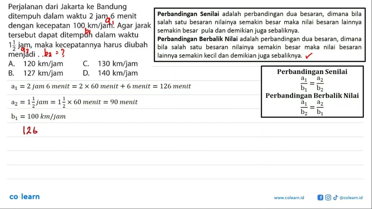 Perjalanan dari Jakarta ke Bandung ditempuh dalam waktu 2