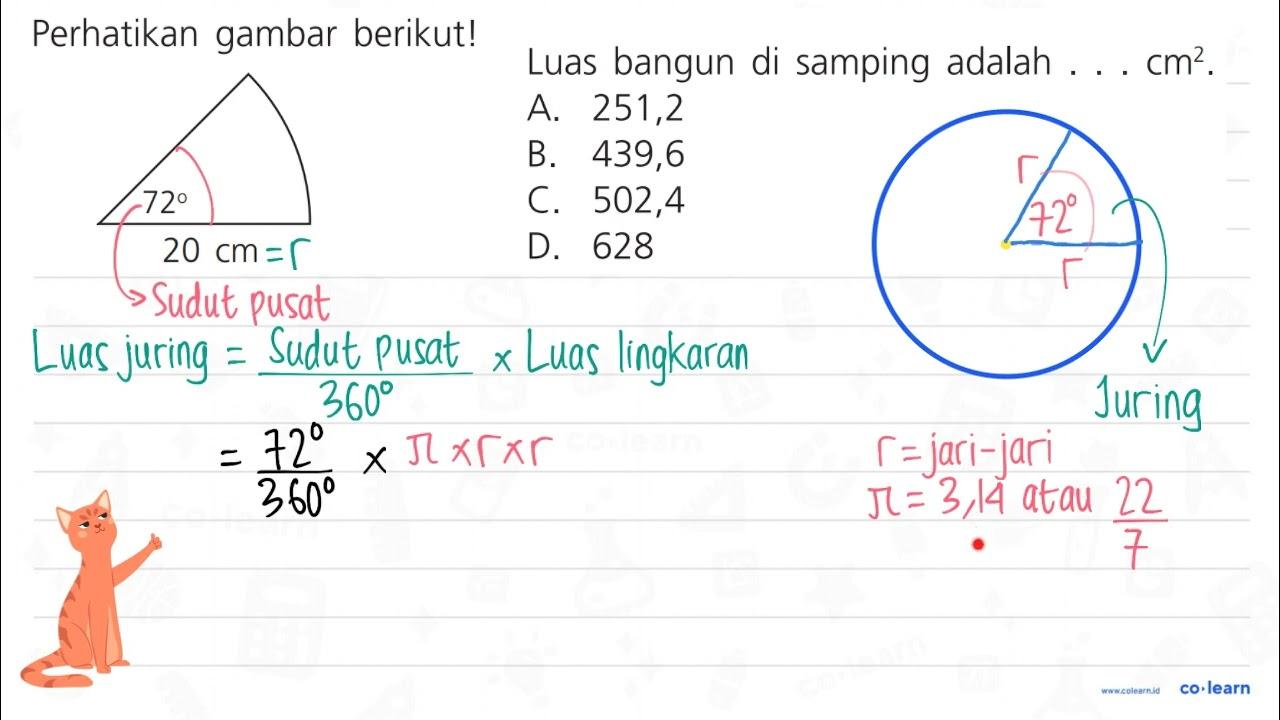 Perhatikan gambar berikut! Luas bangun di samping adalah