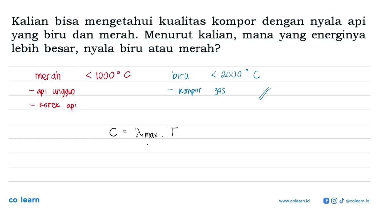 Kalian bisa mengetahui kualitas kompor dengan nyala api