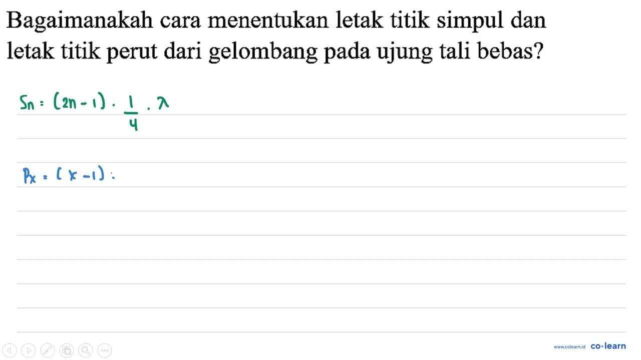 Bagaimanakah cara menentukan letak titik simpul dan letak