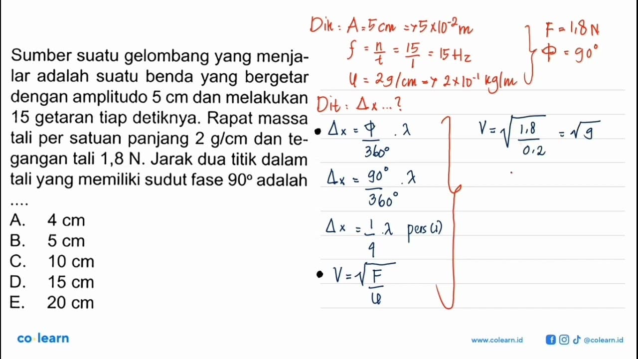 Sumber suatu gelombang yang menjalar adalah suatu benda