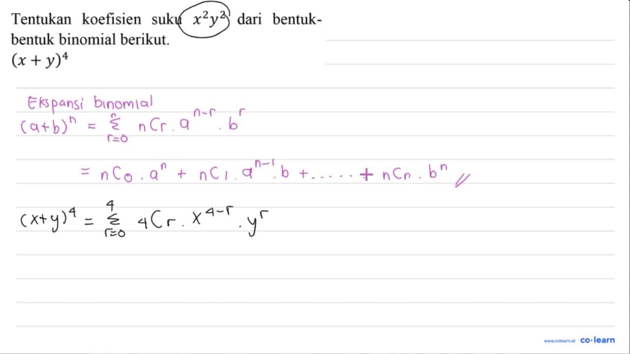 Tentukan koefisien suku x^(2) y^(2) dari bentukbentuk