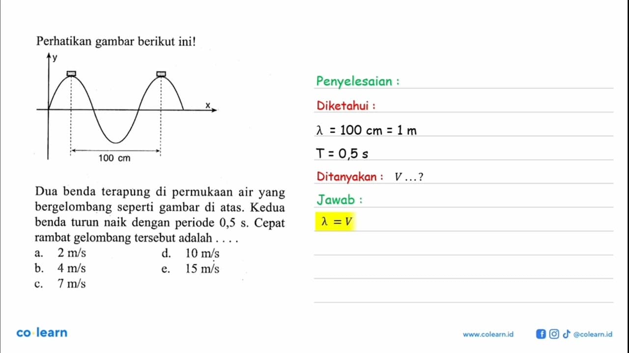 Perhatikan gambar berikut ini!Dua benda terapung di