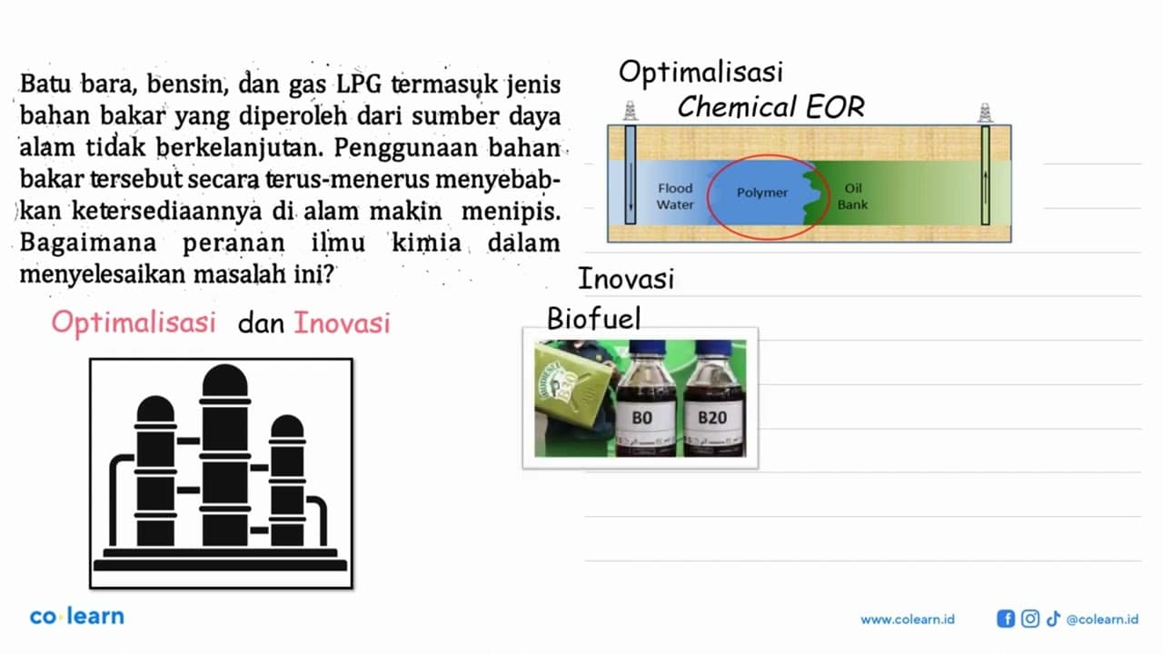 Batu bara, bensin, dan gas LPG termasuk jenis bahan bakar