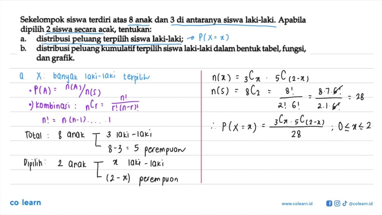 Sekelompok siswa terdiri atas 8 anak dan 3 di antaranya