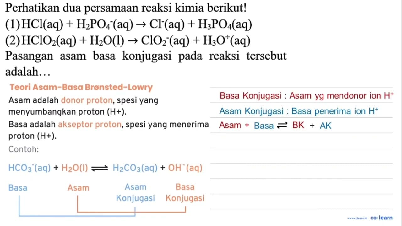 Perhatikan dua persamaan reaksi kimia berikut! (1)