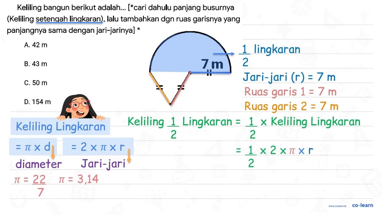 Keliling bangun berikut adalah... [ { )^(*) cari dahulu