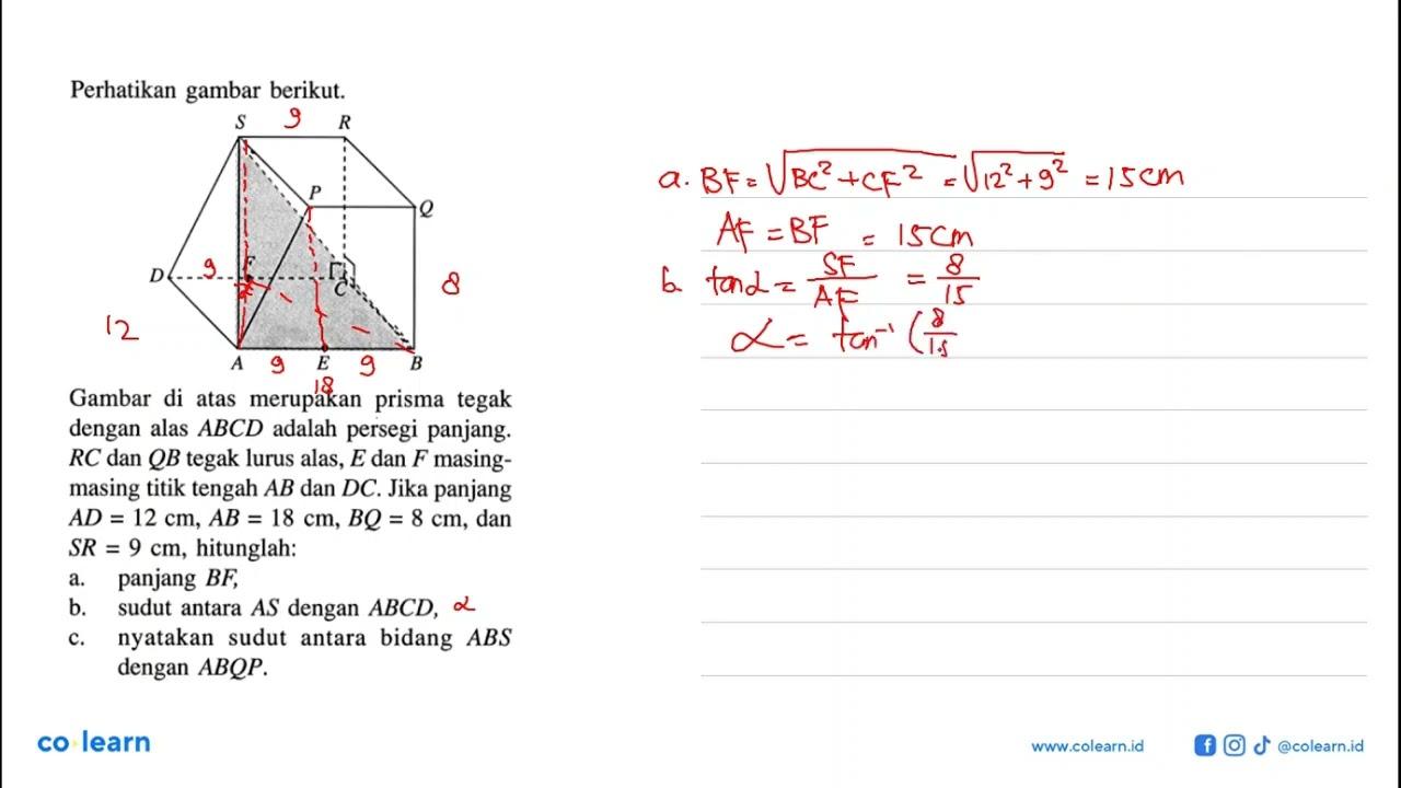 Perhatikan gambar berikut. S R P Q D F C A E B Gambar di