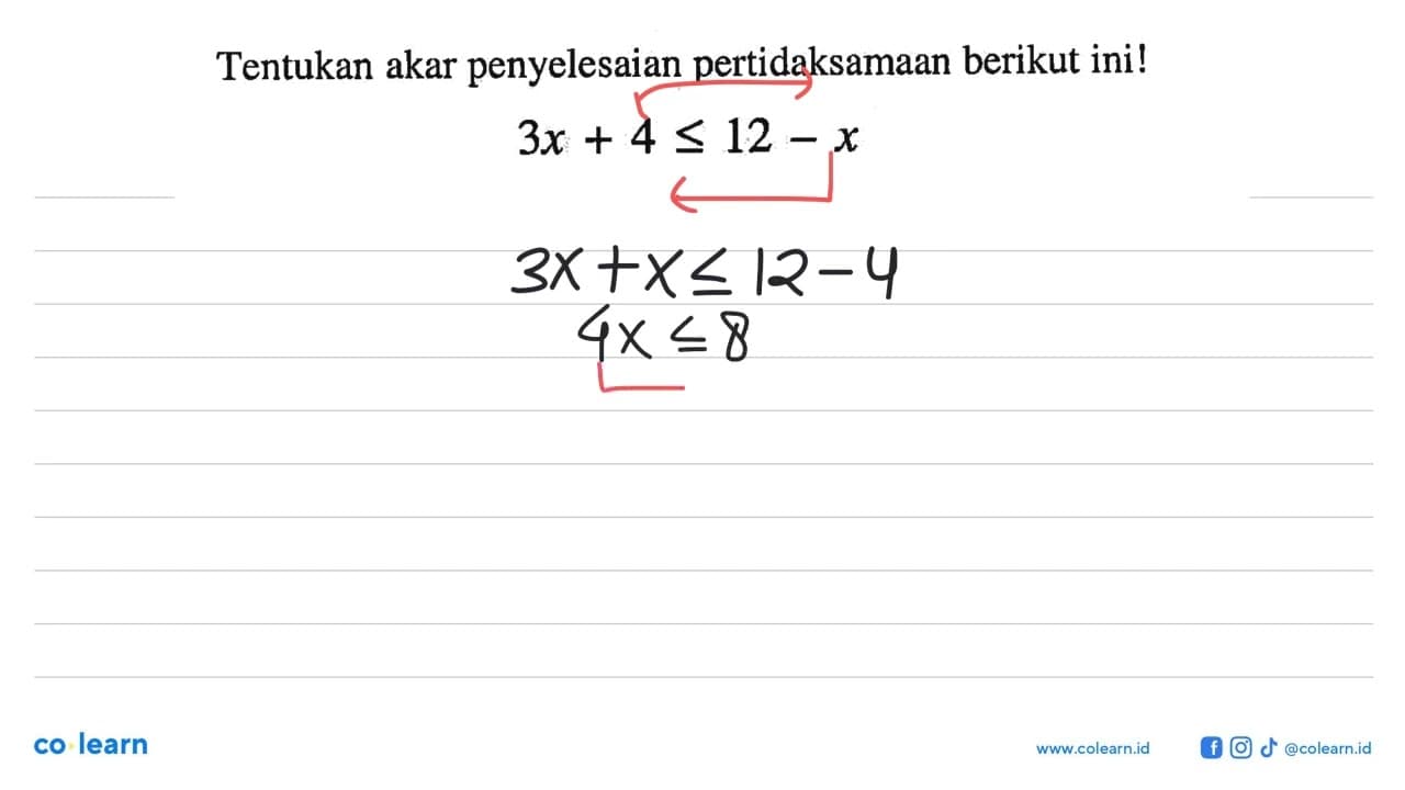 penyelesaian pertidaksamaan berikut ini! Tentukan akar 3x+