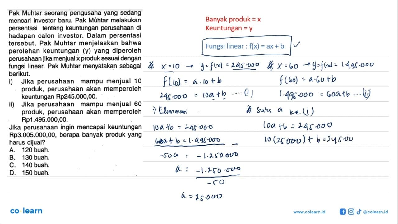 Pak Muhtar seorang pengusaha yang sedang mencari investor