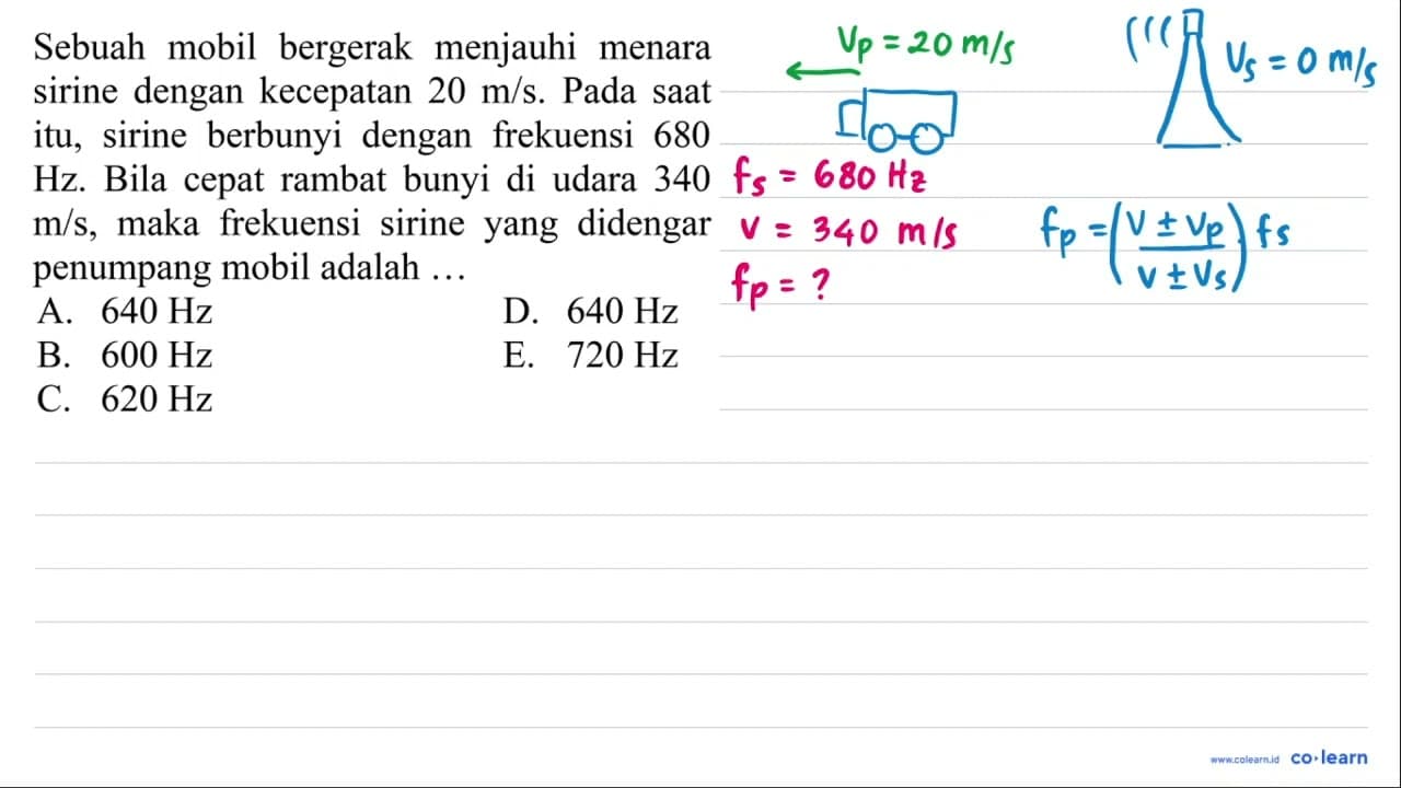 Sebuah mobil bergerak menjauhi menara sirine dengan