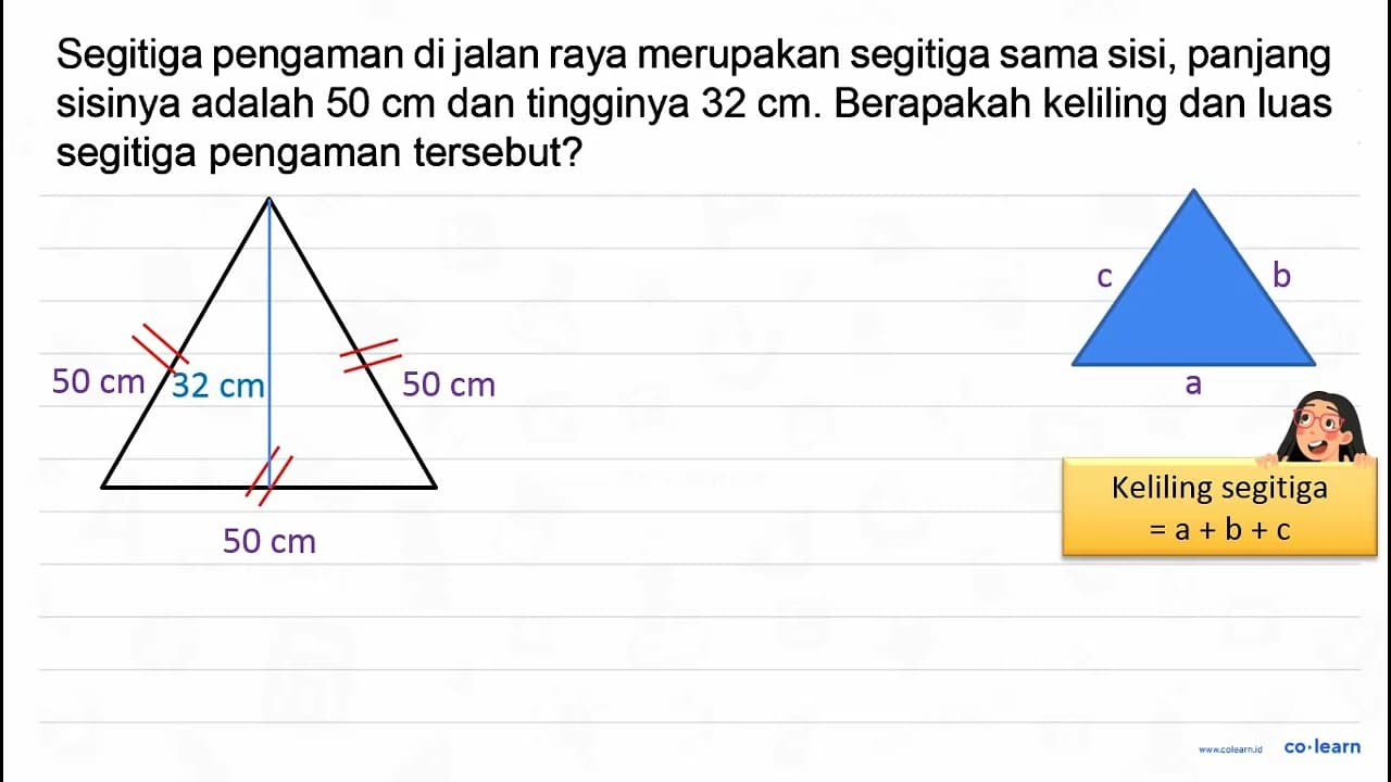 Segitiga pengaman di jalan raya merupakan segitiga sama