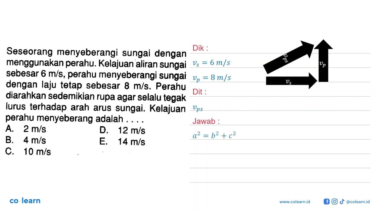 Seseorang menyeberangi sungai dengan menggunakan perahu.