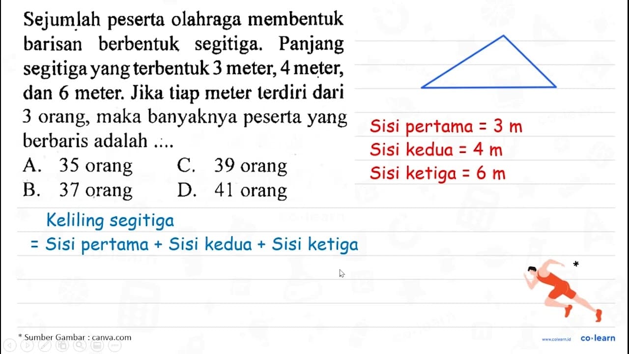 Sejumlah peserta olahraga membentuk barisan berbentuk