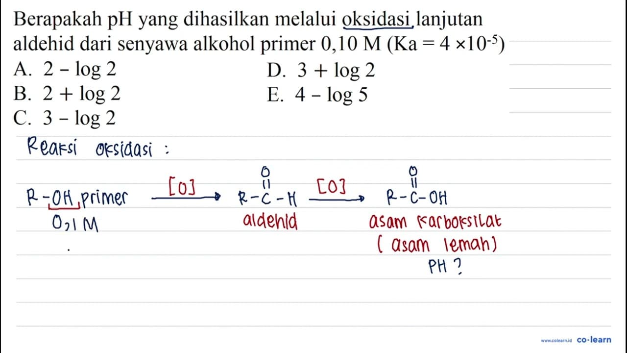 Berapakah pH yang dihasilkan melalui oksidasi lanjutan