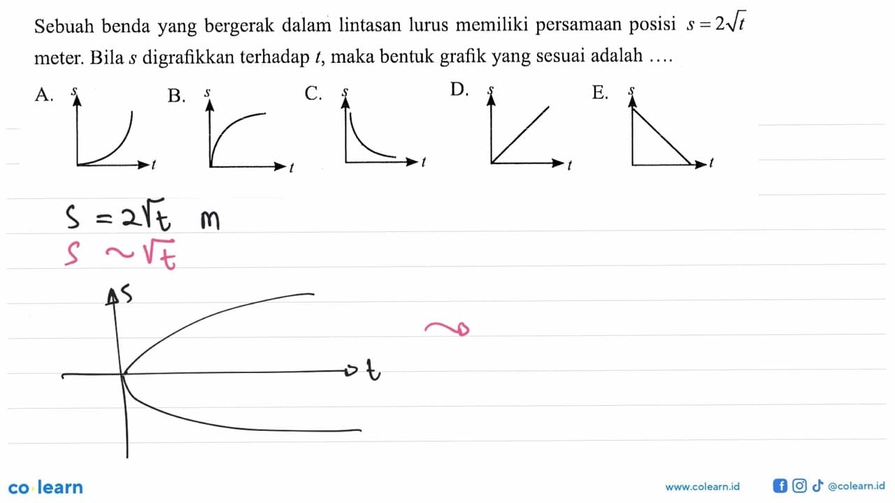 Sebuah benda yang bergerak dalam lintasan lurus memiliki