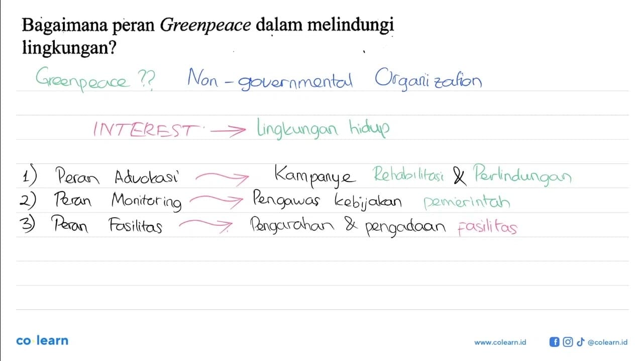 Bagaimana peran Greenpeace dalam melindungi lingkungan?