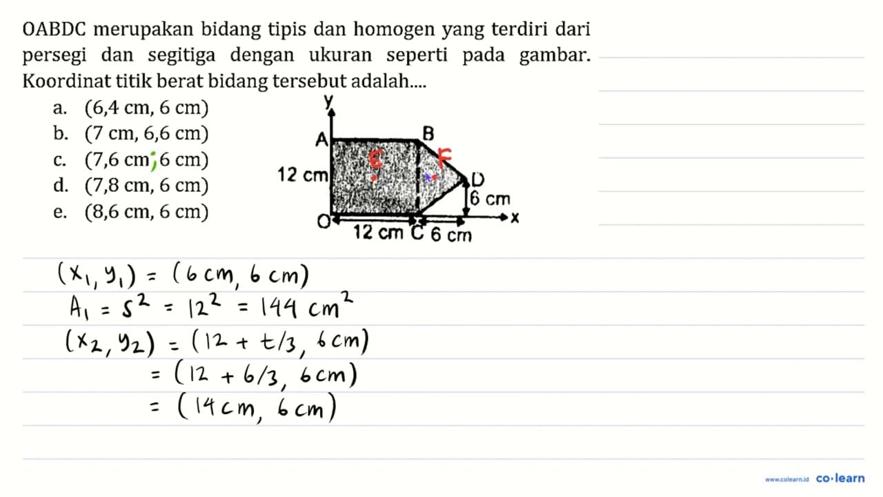 OABDC merupakan bidang tipis dan homogen yang terdiri dari