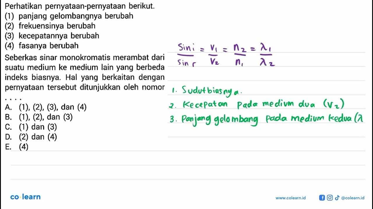 Perhatikan pernyataan-pernyataan berikut. (1) panjang